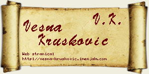 Vesna Krušković vizit kartica